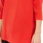 Blusa feminina Alfani com ombros descobertos e assimétrica, vermelha, tamanho XX-G
