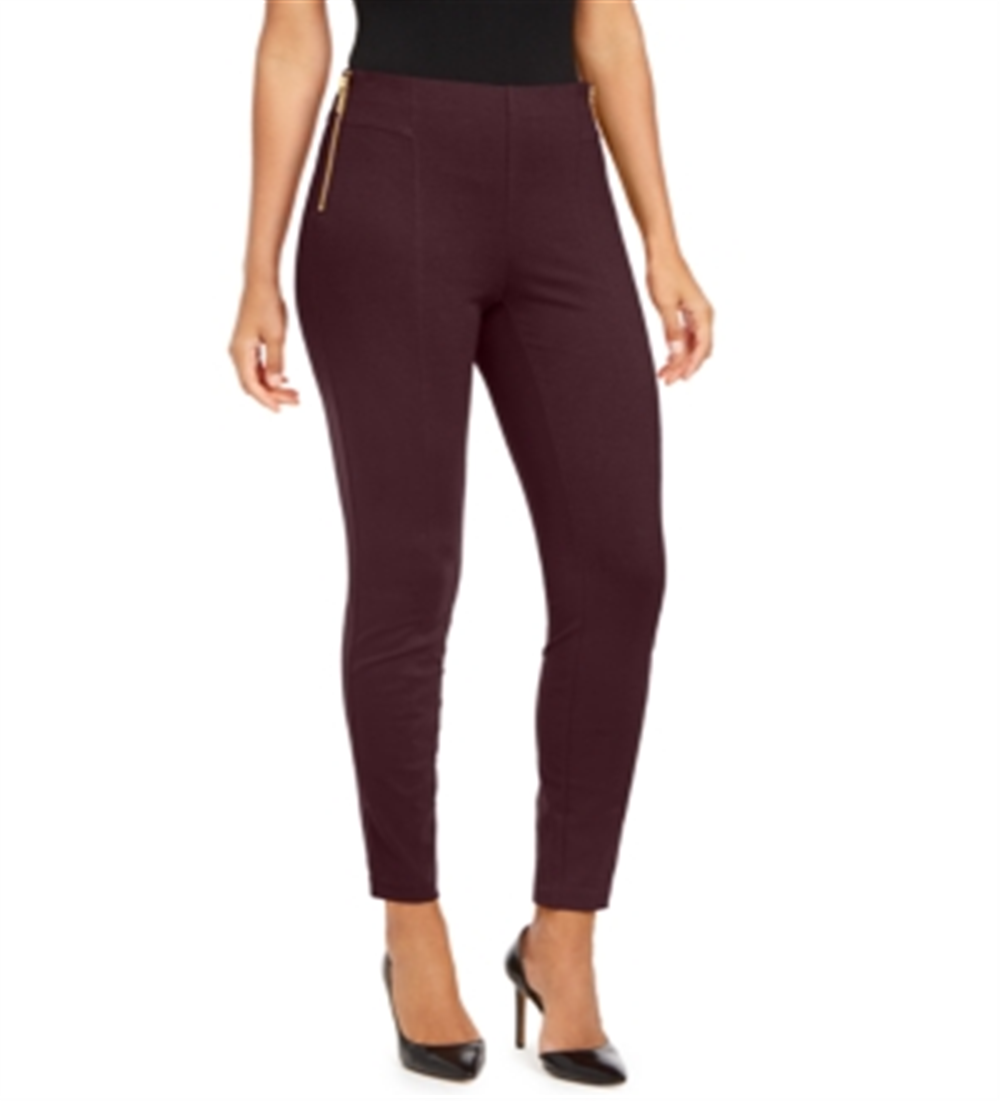 Calça skinny feminina de cintura alta INC International Concepts em vermelho curvilíneo tamanho 4