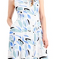 Vestido Alfani Feminino Estampado Fit &amp; Flare Azul Tamanho 4 Petite