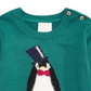 Suéter infantil pinguim First Impressions verde tamanho 6-9 meses