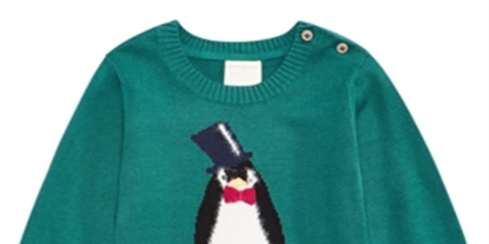 Suéter infantil pinguim First Impressions verde tamanho 6-9 meses
