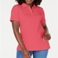 Camisa polo feminina Karen Scott de algodão, coral, tamanho pequeno