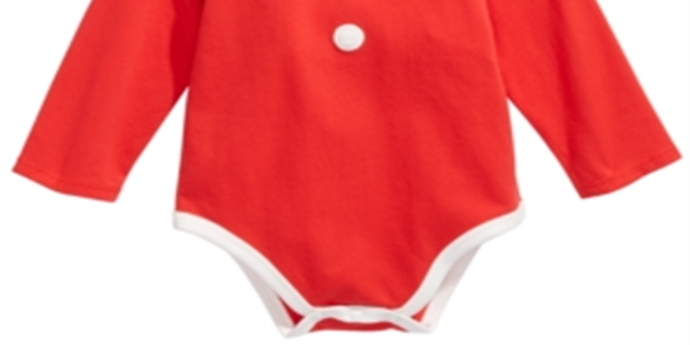 Body Infantil Mamãe Noel Vermelho First Impressions para Meninas Tamanho 3-6 Meses