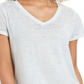 Camiseta feminina estilo &amp; co com decote em V e estampa Burnout, azul, tamanho extragrande
