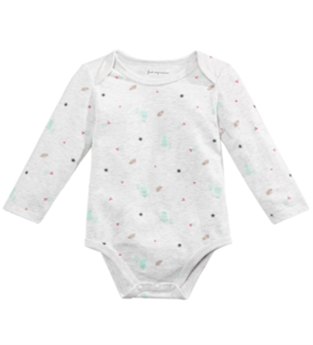 Body estampado de árvore para meninos First Impressions, cinza, tamanho 3 a 6 meses