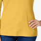Karen Scott Blusa Feminina Gola Redonda Amarela Tamanho XL