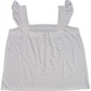 Regata feminina estilo &amp; co, gola quadrada, alças largas bordadas, branca, tamanho pequeno