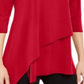 Top Alfani Feminino Assimétrico com Bainha Envelope Vermelho Tamanho Pequeno G