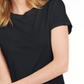 Camiseta feminina lisa com amarração nas costas Maison Jules, preta, tamanho médio