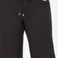 Calça feminina de perna larga JM Collection, preta, tamanho 0X