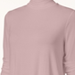 Blusa feminina de gola alta JM Collection, cor nude, tamanho extragrande