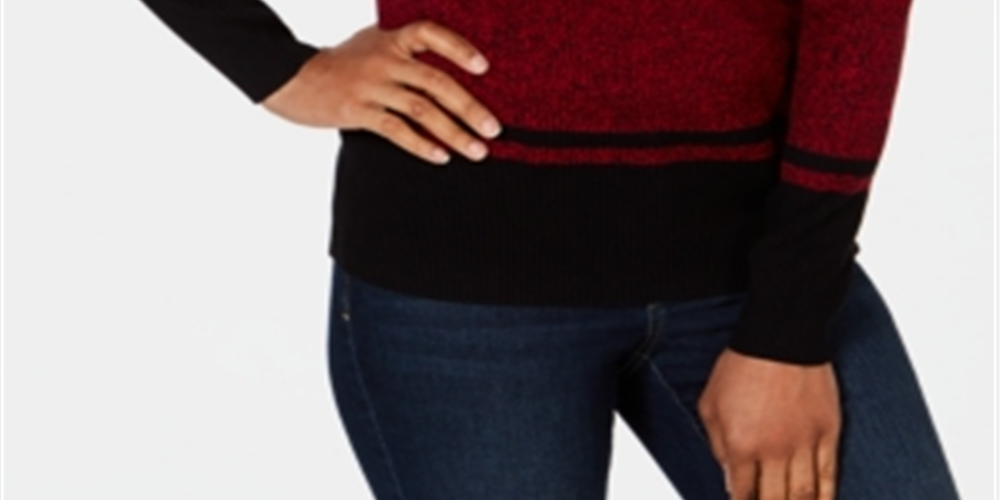 Karen Scott Suéter Feminino de Algodão com Gola Redonda e Canelado, Tamanho XXG