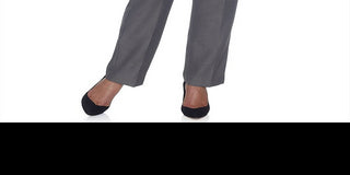 Alfred Dunner Women's Classics Pull on Straight Leg Pants Gray Size 12