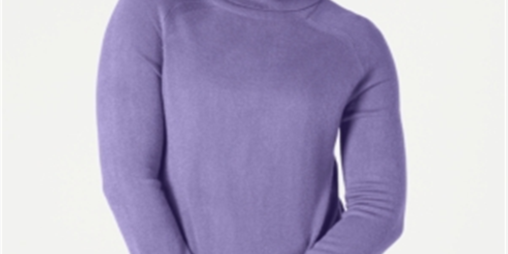 Karen Scott Suéter Feminino Gola Alta Roxo Tamanho X-G