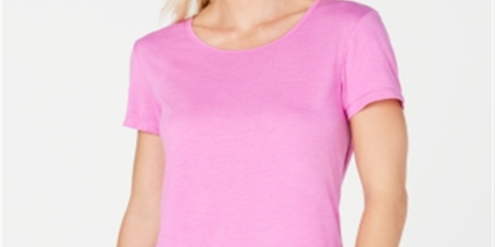 Camiseta casual feminina Ideology com costas abertas, rosa, tamanho M