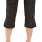 Calça Capri Feminina Estampada com Controle de Barriga JM Collection Preta Tamanho Grande