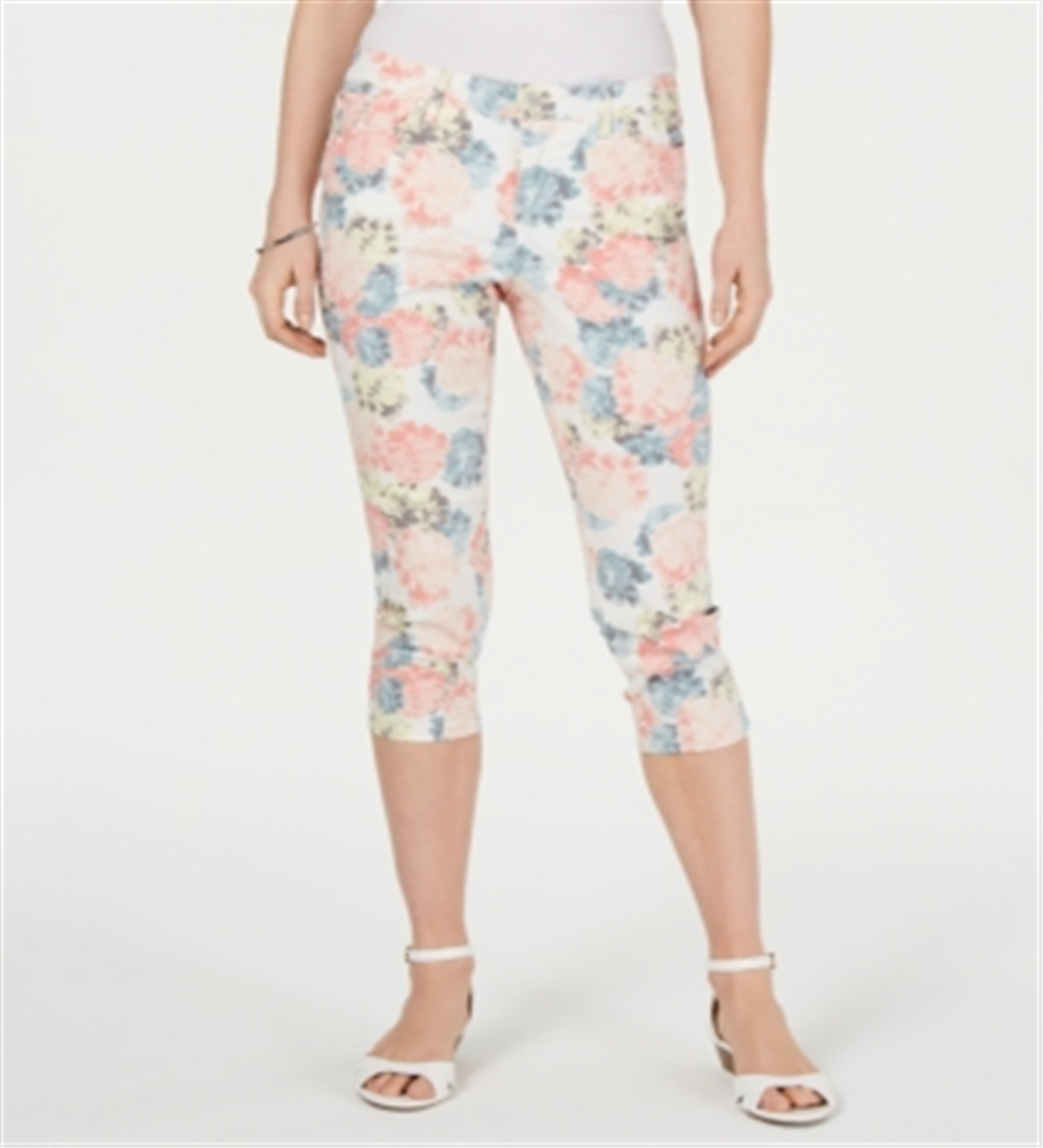 Calça Capri Feminina Charter Club Lush Petals Branca Tamanho 6 Petite
