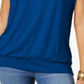 Camiseta feminina Blusa JM Collection Azul Tamanho XX-G
