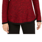 Suéter feminino estampado com gola alta Style &amp; Co, tamanho M, vermelho