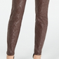 Calça skinny feminina INC International Concepts com estampa de python metálico marrom tamanho 14 petite