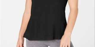 Camiseta feminina Ideology de manga curta com gola redonda e estampa de joias, preta, tamanho pequeno