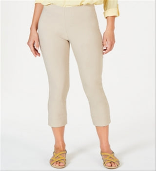 Calça Capri Chelsea Pull-on Tummy Control Feminina Charter Club Marrom Tamanho 4