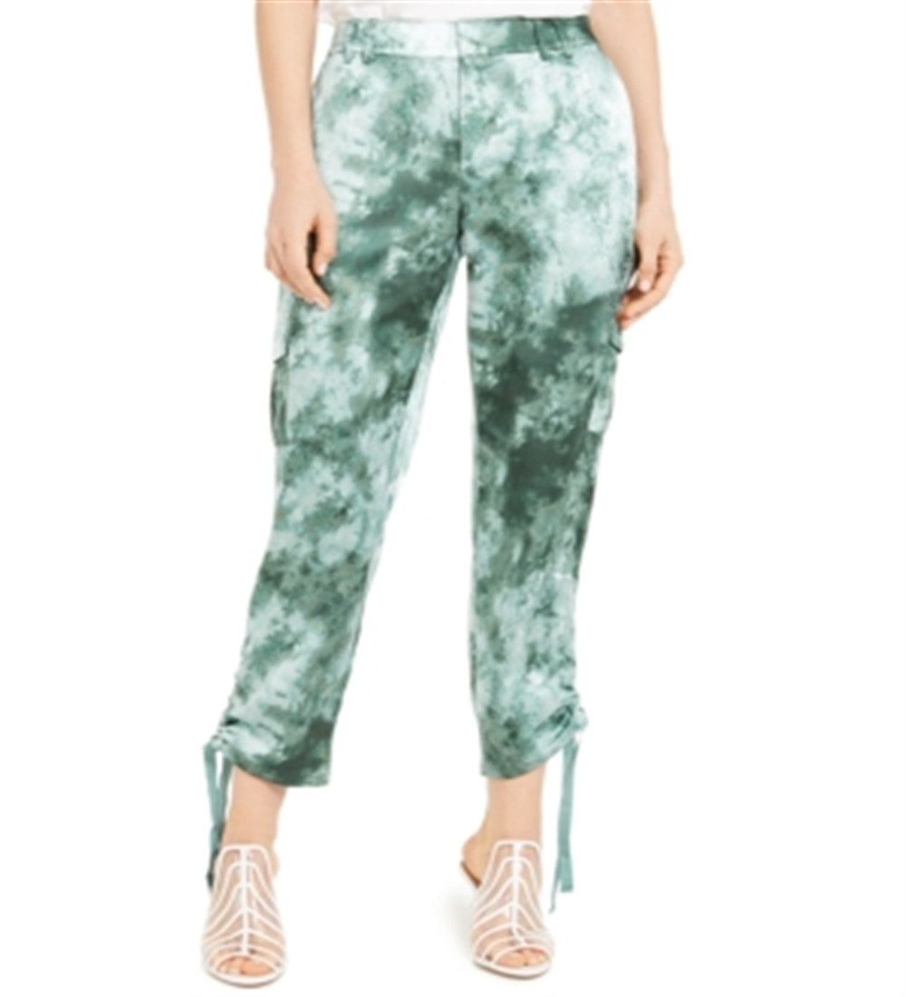 Calça de moletom feminina tie-dye da INC International Concepts, verde, tamanho M