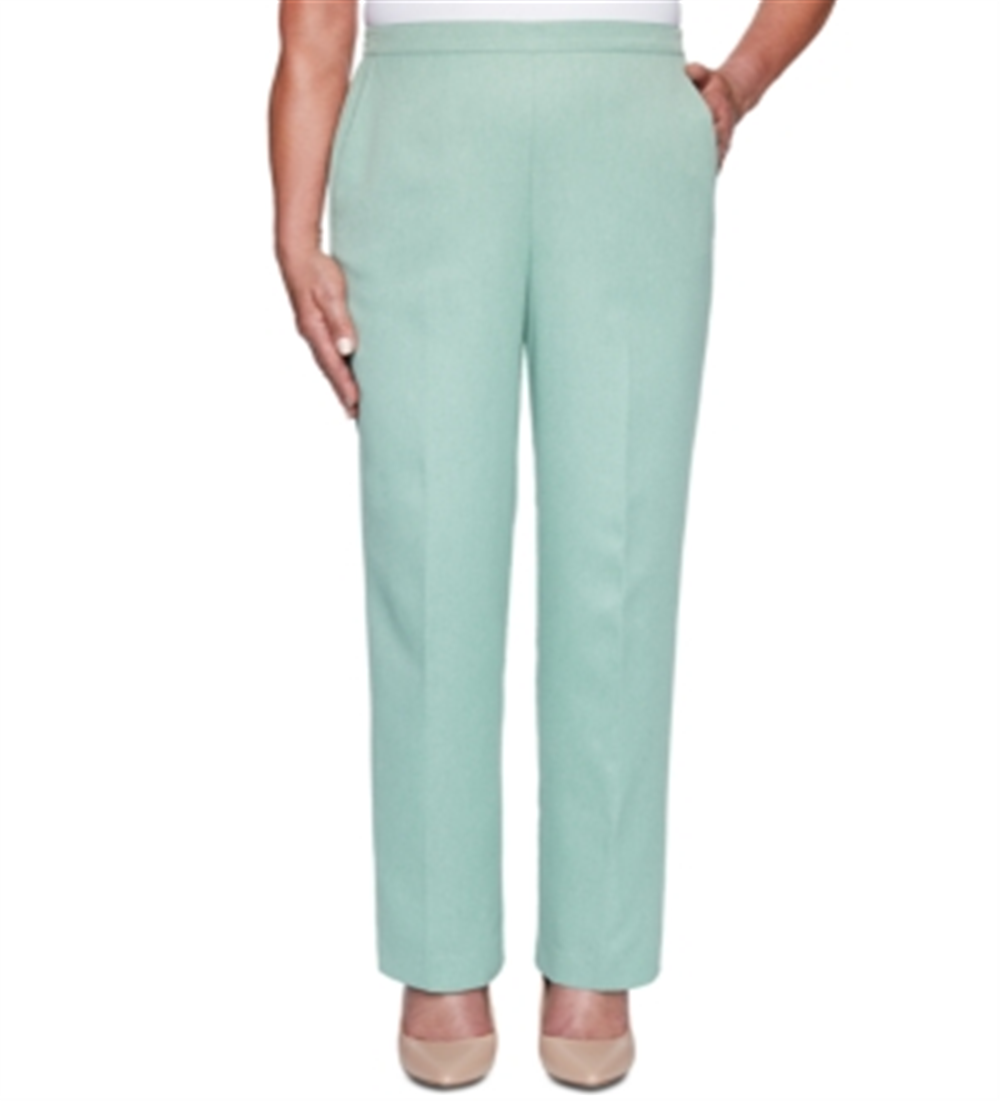 Calça feminina Alfred Dunner Lake Geneva Twill Verde Tamanho 18