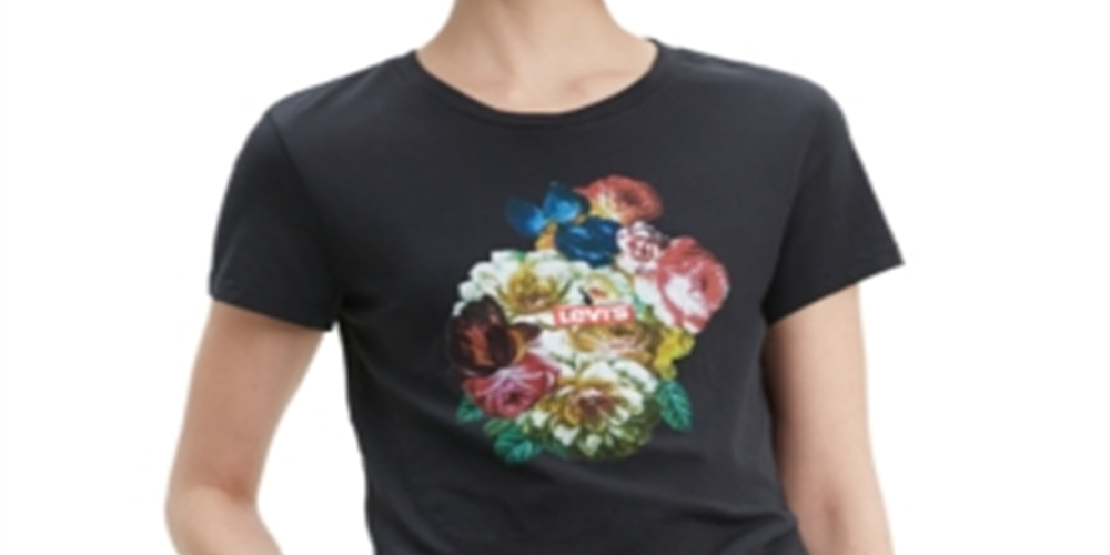 Camiseta Levi's The Perfect Feminina Preta Tamanho Médio