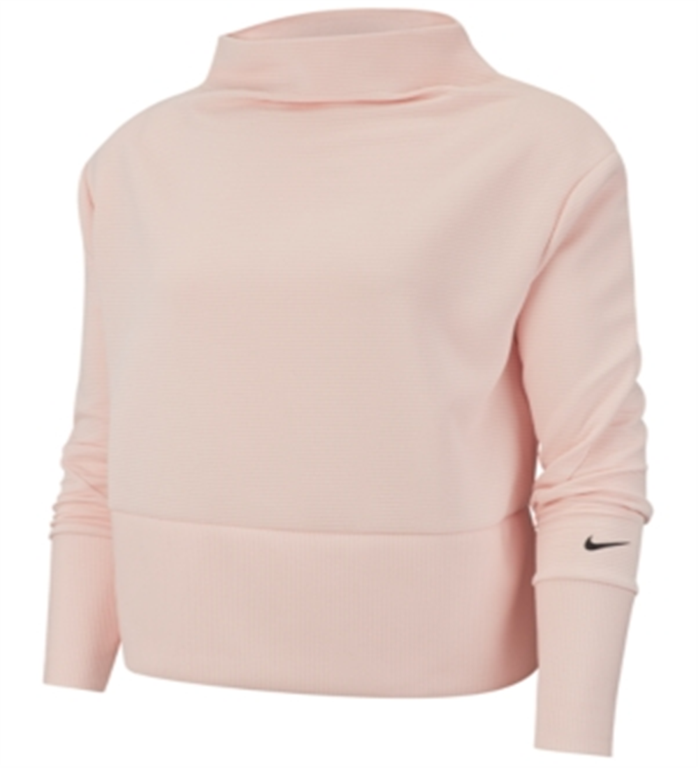 Camiseta de treino Nike Dri-FIT Fleece feminina rosa tamanho G