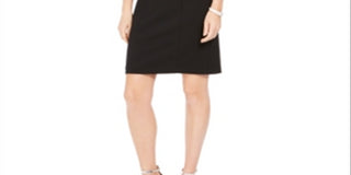 Vestido feminino Vince Camuto com mangas lantejoulas, preto, tamanho 4