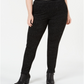 Leggings femininas com estampa tonal e costura frontal, tamanho pequeno, cinza