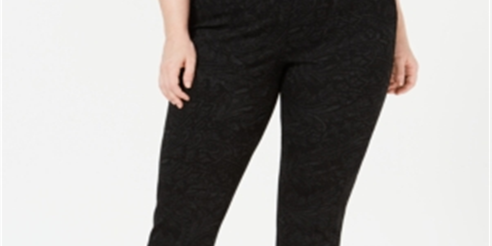 Leggings femininas com estampa tonal e costura frontal, tamanho pequeno, cinza