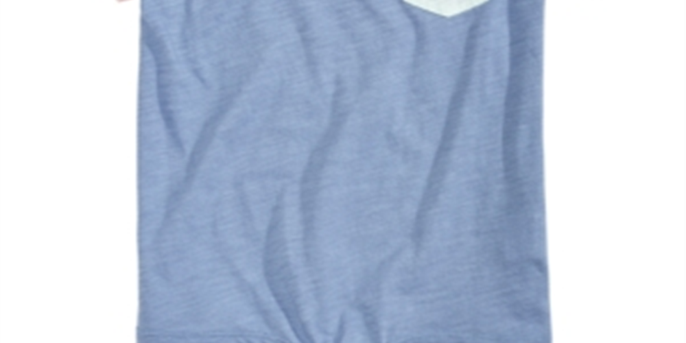 Camiseta Epic Threads Big Girl's Colorblocked Tie Front Azul Tamanho X-G