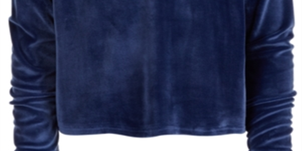 Ideology Big Girl's Moletom de veludo com cadarço azul tamanho X-Large