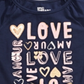 Camiseta infantil Epic Threads Love para meninas, azul, tamanho 3T