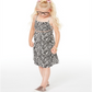 Vestido estampado de zebra para meninas Epic Threads, branco, tamanho 5