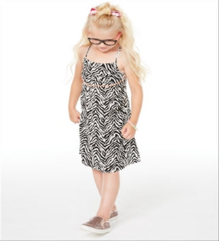 Epic Threads Little Girl's Zebra Print Dress White Size 5