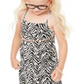 Vestido estampado de zebra para meninas Epic Threads, branco, tamanho 5