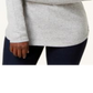 Karen Scott Blusa feminina de manga comprida com decote redondo, cinza, tamanho extragrande