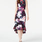 Vestido Calvin Klein Feminino Floral High Low - Roxo Tamanho 8