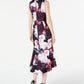 Vestido Calvin Klein Feminino Floral High Low - Roxo Tamanho 8