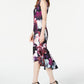 Vestido Calvin Klein Feminino Floral High Low - Roxo Tamanho 8