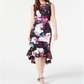 Vestido Calvin Klein Feminino Floral High Low - Roxo Tamanho 8