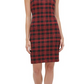 Vestido tubinho xadrez de malha feminino Tommy Hilfiger - Vermelho - Tamanho 6