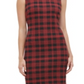 Vestido tubinho xadrez de malha feminino Tommy Hilfiger - Vermelho - Tamanho 6