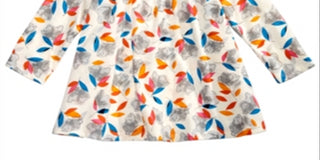 Vestido estampado floral para bebê First Impressions, branco, tamanho 12 meses