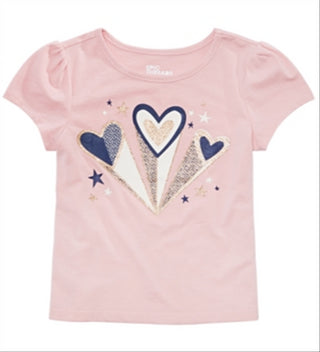Epic Threads Toddler Girl's Hearts T-Shirt Pink Size 2T