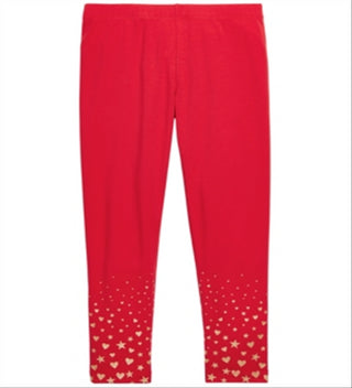 Epic Threads Little Girl's Printed Hem Leggings Red Size 5