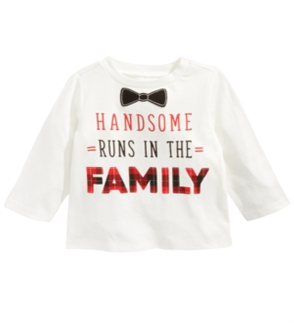 Camiseta de algodão com estampa bonita para meninos First Impressions, tamanho 18 meses, branca